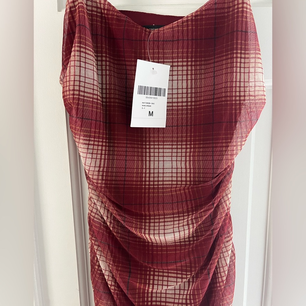 Forever 21 Burgundy Mesh Dress